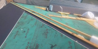 西宮市屋根葺き替え工事防水シート張り