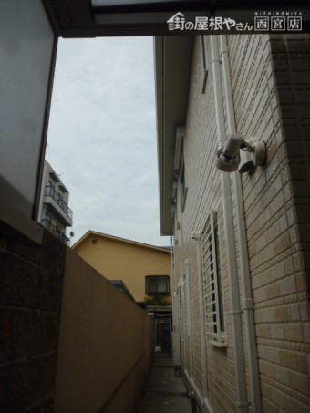 犬走りテラス屋根工事1