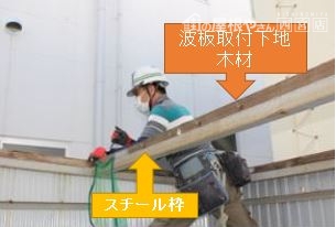 下地木材 スチール枠