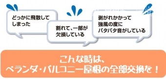 ベランダバルコニー屋根の全交換