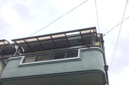 ベランダ屋根お困り