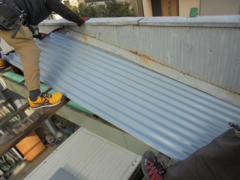 ガレージ屋根修理8