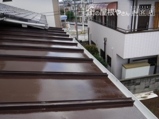 下屋根塗装2
