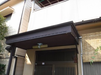 玄関庇修理現調5