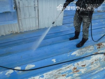 屋根塗装水洗い