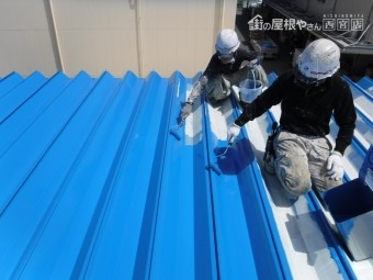 屋根塗装工事仕上げ