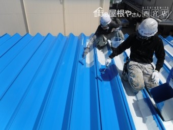 屋根塗装工事仕上げ