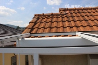 テラス屋根材落下現場4