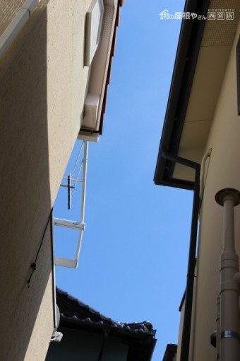テラス屋根材落下現場3