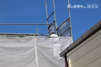尼崎市屋根塗装工事1