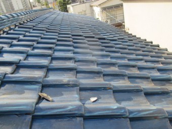 尼崎市木造住宅瓦屋根劣化浮き