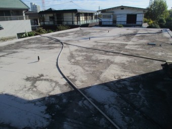 西宮市塩ビシート防水陸屋根劣化