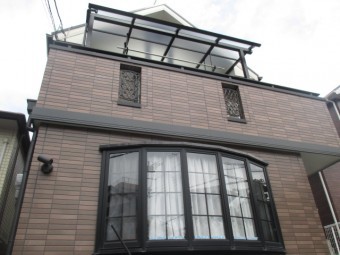 西宮市二階木造住宅外壁窯業系サイディング目地