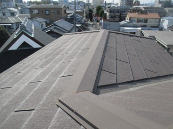 西宮市木造三階建て住宅カラーベスト点検