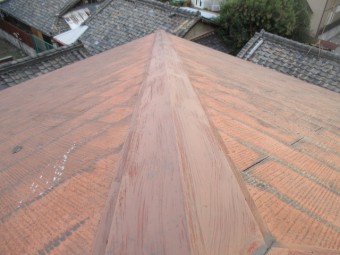 西宮市カラーベスト屋根板金部分劣化
