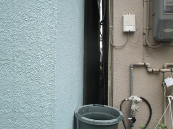 西宮市外壁モルタル壁足場困難な現場