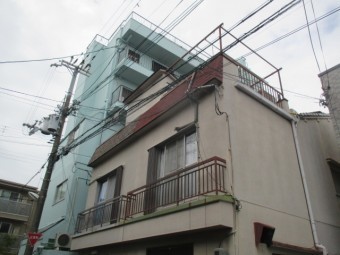 西宮市外壁モルタル壁劣化点検