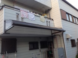 アルミひさし屋根修理前1