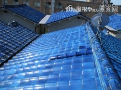屋根葺き替え工事前
