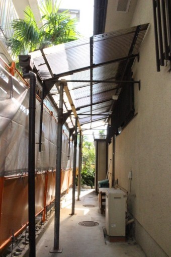 テラス屋根交換3
