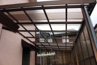テラス屋根修理下見1