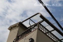 ベランダ屋根ポリカ板交換1