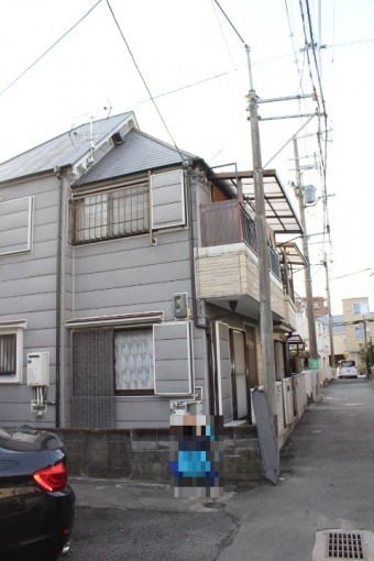 屋根修理足場設置2