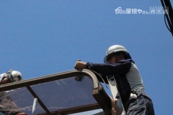 ベランダ屋根ポリカ板交換4