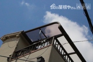 ベランダ屋根ポリカ板交換2