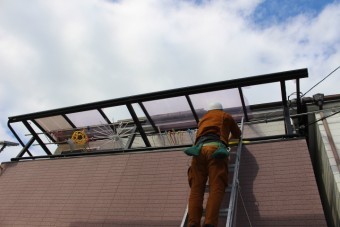 西宮市テラス屋根修理2