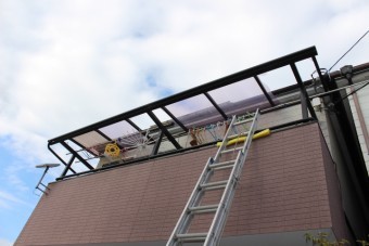 西宮市テラス屋根修理1