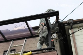 西宮市テラス屋根修理5