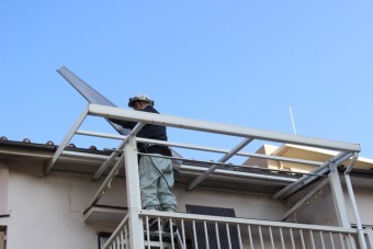 尼崎市テラス屋根修理2