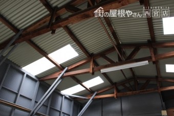 ガレージ屋根修理13