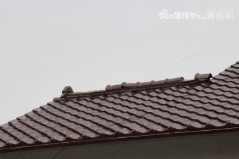 宝塚市棟瓦修理下見2