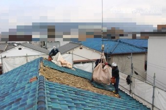 伊丹市瓦おろし6