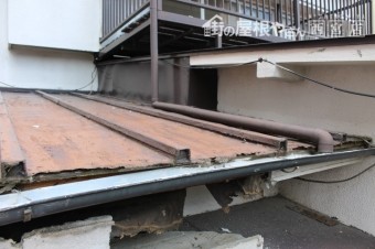 屋根軒天修理下見3