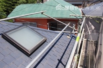 天窓工事足場設置2