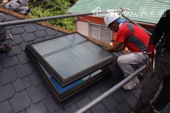 天窓施工中1