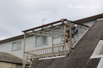 尼崎市ポリカ波板修理5
