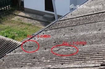 スレート波板屋根修理1