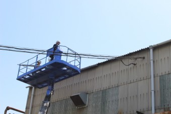 尼崎市工場雨樋修理5