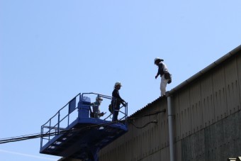 尼崎市工場雨樋修理8
