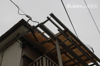 木製テラス修理2
