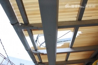 木製テラス修理4