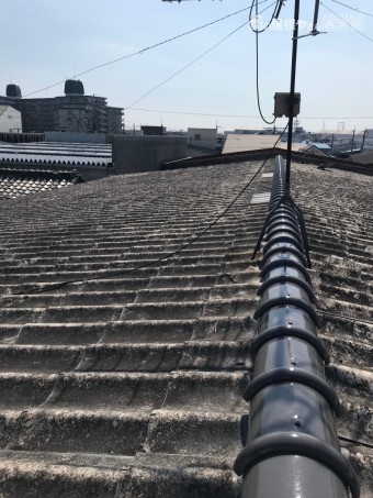 尼崎市倉庫屋根現場調査1