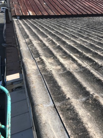 尼崎市倉庫屋根現場調査3