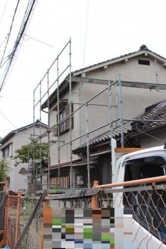 尼崎市仮設足場設置1