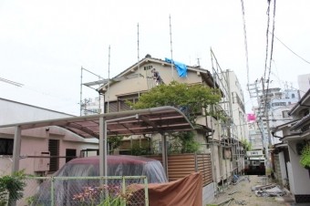 尼崎市仮設足場設置3