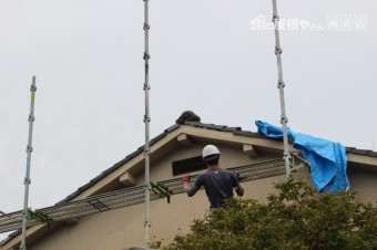 尼崎市仮設足場設置4